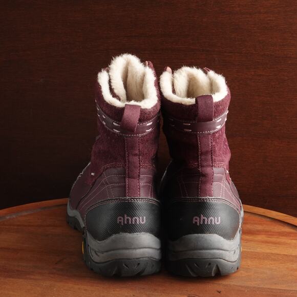 Ahnu Boots Womens SZ 10 Burgundy Twaine Hart Waterproof Hiking Outdoor Gorpcore - Picture 6 of 16